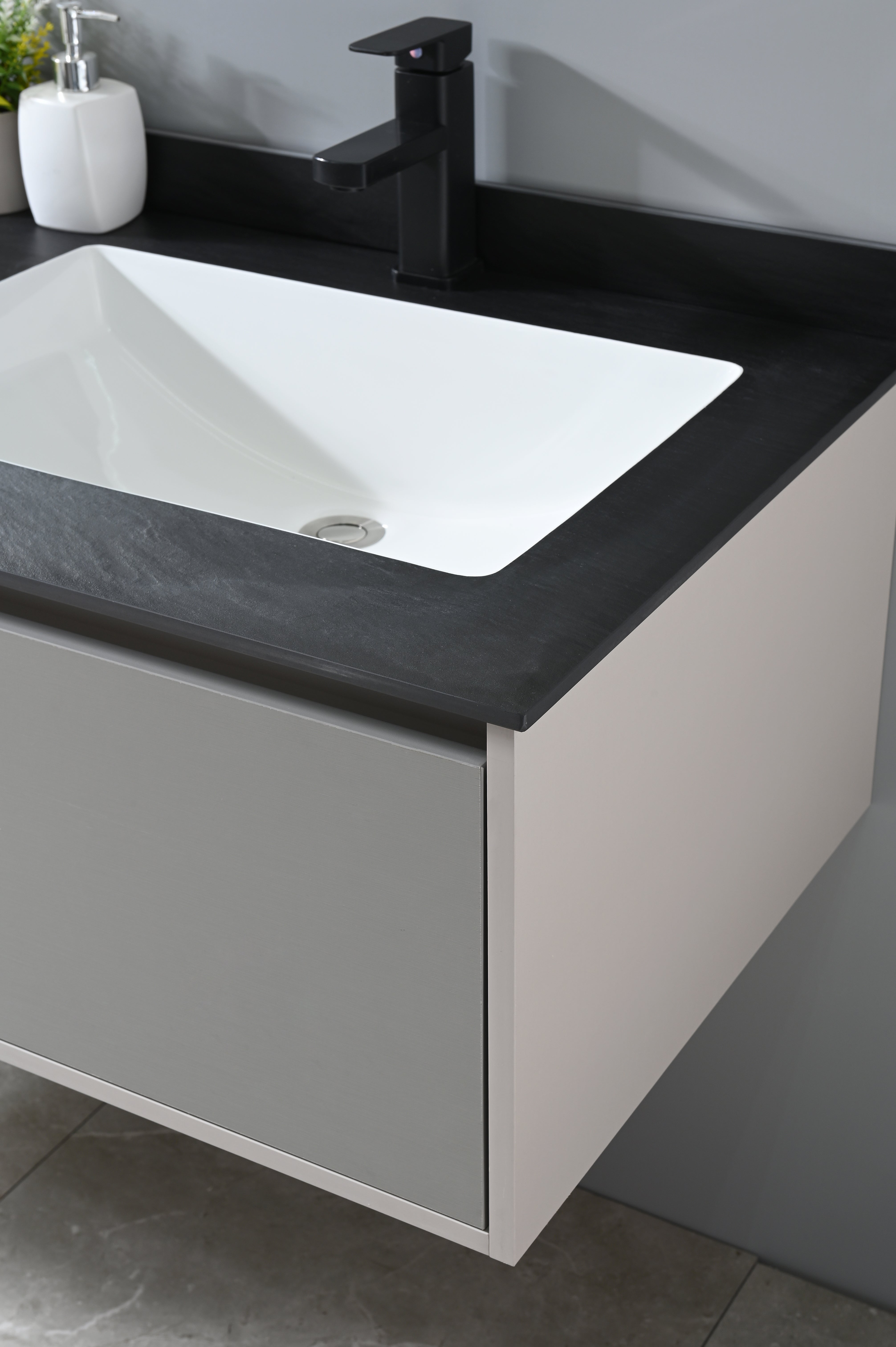 Ensemble Complet Eleganza 55": Double Bassin, Vanité, Deux Miroir LED
